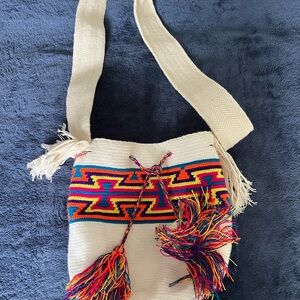 Multicolor Woven Crossbody Bag